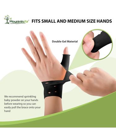 Gel Wrist and Thumb Brace - 2 Pairs | Unisex Wrist Splint for Arthritis & Carpal Tunnel Pain Relief | Flexible Silicone Thumb Brace | Black - Buy Online on GoSupps.com