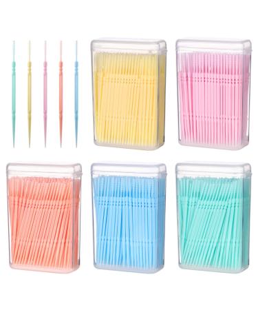 Healifty toothpick for teeth 1000 pieces - double -headed toothpick interdental brushes toothpick for oral care (random color) - Buy Online on GoSupps.com