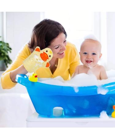 4 Pieces Baby Bath Gloves - Soft Animal Style Cotton Towels for Gentle Peeling - Duck Panda Sheep Design | Perfect for Baby Baths & Showers - Buy Online on GoSupps.com