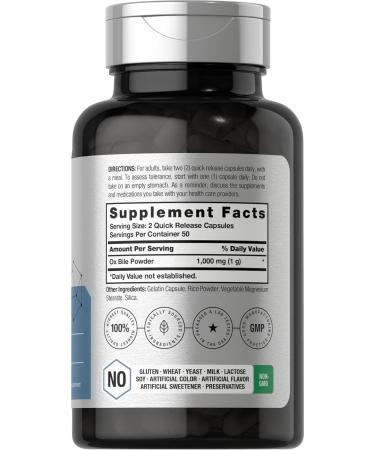 Horb ach Ox Bile Supplement | 1000mg | 100 Capsules | Digestive Enzymes Supplement | Non-GMO & Gluten Free - Buy Online on GoSupps.com