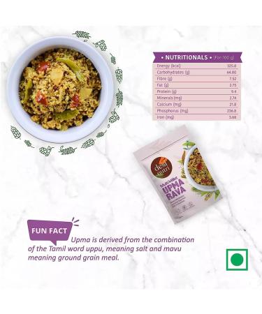 Desi Nutri Multi Millet Upma Rava | Ready to Eat Upma | Millet Upma Mix | Upma Rava- 450 GMS | Rich in Fiber & Calcium - Buy Online on GoSupps.com