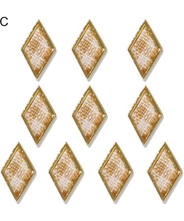 Nail Ornament 10Pcs/Set Nail Ornament Plaid Shape Long Lasting Luxury Heart Love Nail Decoratrion Checkered Accessories for Female Nail Ornament Plaid Black C - Buy Online on GoSupps.com