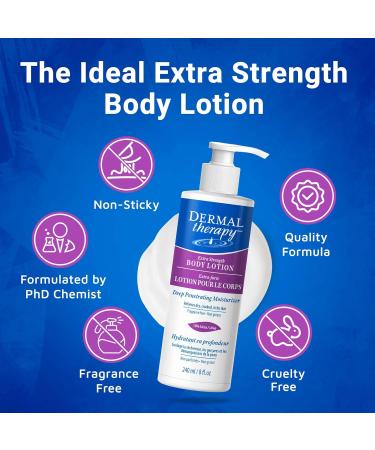 Dermal Therapy Extra Strength 5% AHA 10% Urea Body Lotion - Healing for Extremely Dry, Cracked Skin - Fragrance-Free - Sensitive Skin, Diabetes & Medication-Induced Dryness - 8 fl oz / 240 ml 8 Fl Oz (Pack of 1) - Buy Online on GoSupps.com