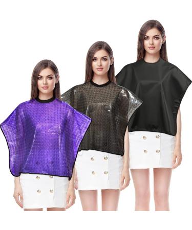 3-Piece Waterproof Hair Dye Capes Set - Salon Capes for Hair Stylists & Clients | Beard Shampoo & Cutting Smocks | Available in 3 Colors - Buy Online on GoSupps.com