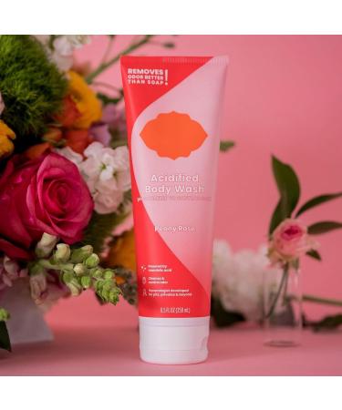 Acidified Body Wash with Odor Shield | 24 HR Odor Control & Moisturizing Formula | SLS & Paraben Free - Peony-Rose - Buy Online on GoSupps.com