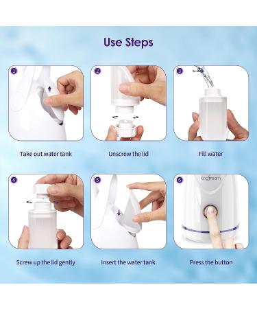 Kingsteam Nano Ionic Facial Steamer - Professional Deep Cleaning Spa at Home with Aromatherapy Kit & Blackhead Removal Tools (Purple) - Buy Online on GoSupps.com