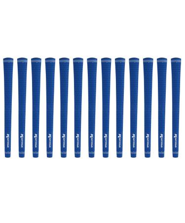 Karma Velour Golf Grips for Men, Women, Juniors (13 Pack), A High-Performance All-Weather Rubber Golf Club Grip in 6 Sizes and Colors Midsize Blue
