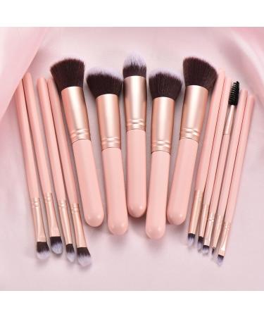 On point beauty: YJ-Anyue 14PCS Pink Makeup Brushes Set - Premium Synthetic Brushes for Flawless Makeup Application - Buy Online on GoSupps.com