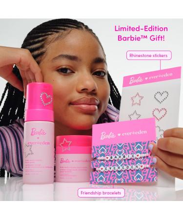 Evereden Happy Face DUO Barbie Edition & Cloud Body Wash Juicy Citrus Set: Multi-Vitamin Kids Face Wash & Cream Fun Foamy Toddler Body Wash & Barbie Gift Bundle - Gentle Clean & Vegan - Buy Online on GoSupps.com