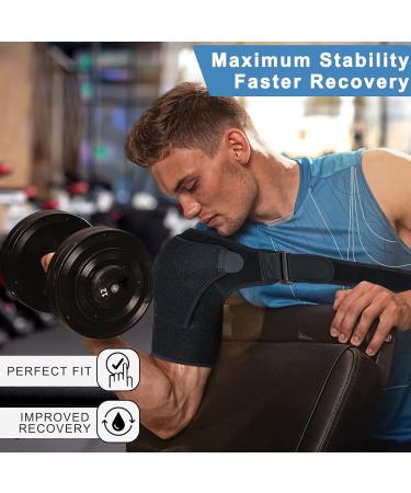Shoulder Brace for Men and Women Rotator Cuff Support Adjustable Shoulder Support Brace for Torn Rotator Cuff Ac Joint Pain Relief Dislocation Relief for Shoulder Injuries and Tendonitis Fits Right or Left Shoulder - Buy Online on GoSupps.com
