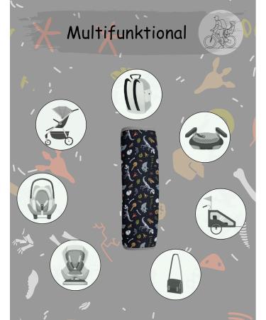 Heckbo Kids Car Seat Belt Pads - Dinosaur Skeleton Design | Seat Belt Protectors for Kids and Babies | Ideal for Car Seats, Booster Seats, and Bicycles - Buy Online on GoSupps.com