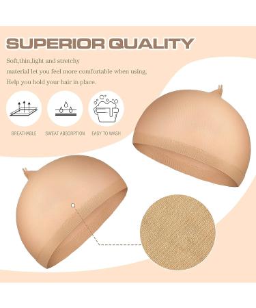 100 Pack Medium Nylon Wig Cap | Stretchy & Breathable Stocking Caps for Hair Security | Lightweight & Durable (Skin) - Buy Online on GoSupps.com
