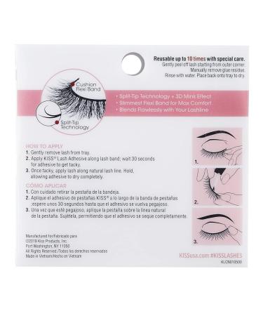 Kiss Lash Couture Naked Drama Tulle - Pack of 3 | Bold and Dramatic False Eyelashes - Buy Online on GoSupps.com