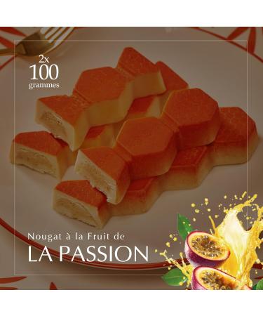1880 Turron Chocolat Gourmet Fruta de la Pasi n 200 g Cr ation Chocolat e Sign e au Chocolat Blanc et Fruit de la Passion Format Hexagonal en 2 Tablettes Qualit Supr me - Buy Online on GoSupps.com