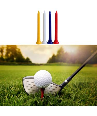 MUXSAM Professional Golf Tees Pack of 100 - 2-3/4 inch Random Color - Reduce Side Spin and Friction - Golfing Tees Bulk - Buy Online on GoSupps.com