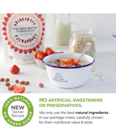 Great British Porridge Co. Classic Chocolate Gluten-Free Instant Oatmeal - 2 x 385g Pouches | Naturally Sweet & Creamy | 100% Natural Plant Based High Fibre Oats - Buy Online on GoSupps.com