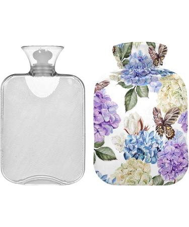 Naanle Hortensia Butterfly Hot Water Bottle - 1L Pain Relief for Menstrual Cramps & Heat Therapy - Transparent Warm Water Bottle - Buy Online on GoSupps.com