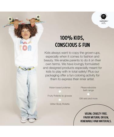 Nailmatic Kids Colorless Natural Lip Gloss - Vegan Non-Toxic Blackberry Lip Balm for Kids | Hydrating & Safe - Buy Online on GoSupps.com