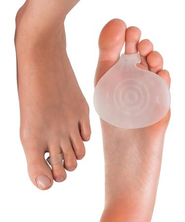 Brison Health Metatarsal Pads - Soft Gel Foot Cushions for Pain Relief | 2 Pairs (Clear) - Buy Online on GoSupps.com