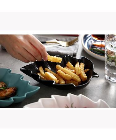 Fruit TrayCeramic Leaf-Shaped Western Plate Kitchen Tableware Irregular Dessert Plate Household Fruit Storage Plate Kitchenware (Color : Black) - Buy Online on GoSupps.com