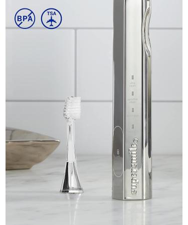 Supersmile Zina45 Replacement Brush Heads - Silver - Sonic Pulse Toothbrush - Buy Online on GoSupps.com