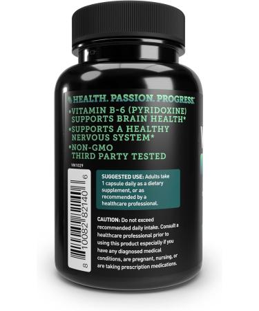 Vitamin B6 100mg Capsules | Pyridoxine HCL for Energy & Heart Health | 180 Capsules - Buy Online on GoSupps.com