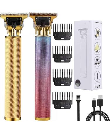 Yamloveme Trimmer Yamloveme Cordless Electric Hair Clipper Rechargeable Hair Clipper for Men Hair Trimmer Rechargeable Waterproof with Guide Combs (2PCS-B)
