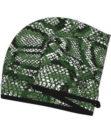 Hair Towel Wrap | Quick-Dry Hair Turban with Button - Green Snakeskin - Perfect for Speedy Hair Drying - Buy Online on GoSupps.com
