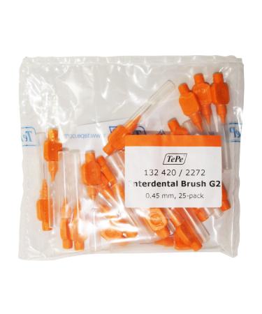 Interdental brushes from TePe 25 pieces 0.45mm XXX Fine Orange