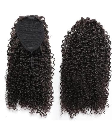 Ponytail Extensions 8-26" Drawstring Ponytail Extension Kinky Curly Human Hair Pony Tail Natural Color Brazilian Hair Clip in Afro Curly Ponytail Hairpieces for Women for Women (Color : Natural Colo 12inches Natural Color - Buy Online on GoSupps.com