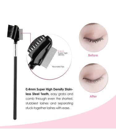 Chrontier Stainless Steel Eyelash & Eyebrow Brush Spoolie Comb for Women - Reusable Dual Mascara Applicator & Makeup Tool - Buy Online on GoSupps.com