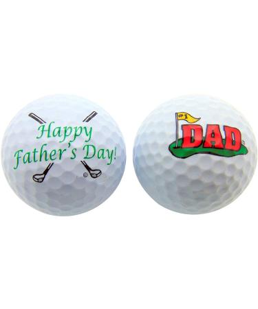 Westman Works Fathers Day Golf Ball Novelty Gift Pack for #1 Dad Golfer, Set of 2