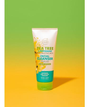 Petal Fresh Tea Tree & Peppermint Facial Cleanser - Vegan Cruelty-Free Blemish Control | Daily Clean Skincare 5 oz - Buy Online on GoSupps.com