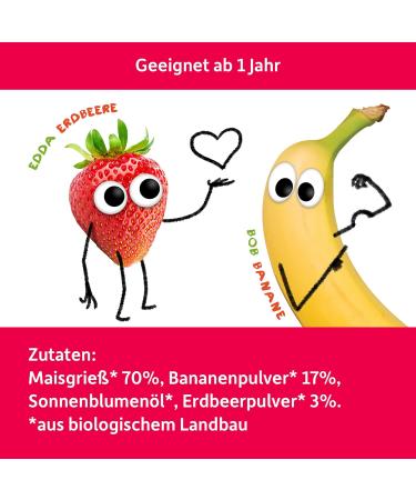 FRECHE FREUNDE Organic Puffed Corn with Banana & Strawberry | Vegan Gluten-Free 30g (Pack of 9) - Shop Internationally - Buy Online on GoSupps.com
