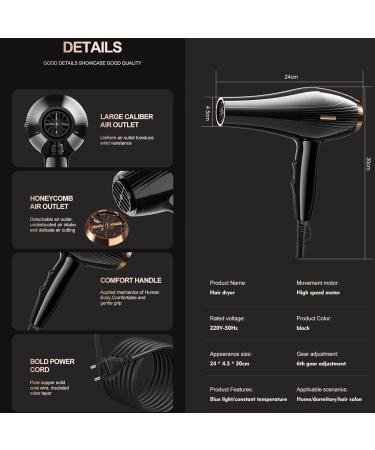 Travel Hair Dryers Women Lightweight Hair Dryer with Diffuser Lightweight Travel Hairdryer for Normal & Curly Hair - Buy Online on GoSupps.com