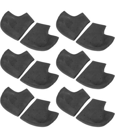 Heel Protection Cushion Pads - 6 Pairs Shock Absorption Protector Covers - Perforated Black - Comfort for Every Step - Buy Online on GoSupps.com