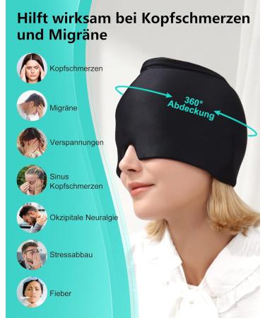 Ultimate Migraine Relief Mask | Cooling Cap & Gel Pads for Headaches - Buy Online on GoSupps.com