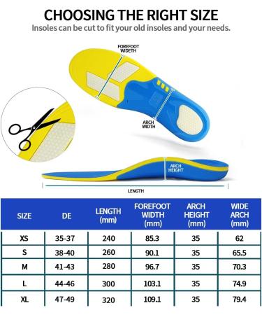 Orthopedic Gel Insoles for Flat Feet & Plantar Fasciitis | Pain Relief Shoe Inserts for Work Shoes - Buy Online on GoSupps.com