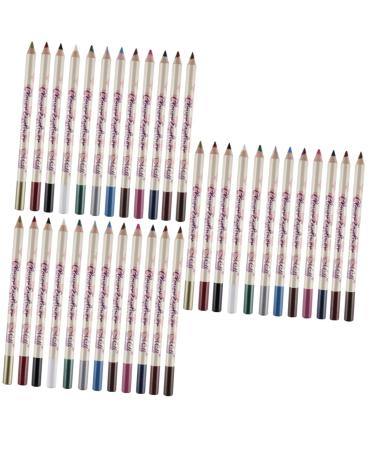 Ipetboom 36 Pcs Eyeshadow Eyeliner Pencil Color Eyeliner Pen Shadow Pencil Eye Shadow Mousse White Pole 1 count (Pack of 1) As Shownx3pcs