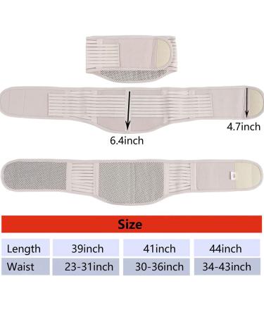 Back Brace for Men & Women - Adjustable Lumbar Support for Lower Back Pain Relief | Herniated Disc | 41" Black - Buy Online on GoSupps.com