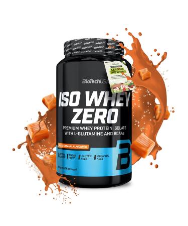BioTechUSA BioTechUSA Iso Whey Zero | Premium Whey Protein Isolate | Grass-Fed | Enzyme-Free | Sugar- and Gluten-free 908 g Caramel Sa