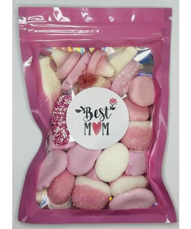 Best Mum Pink Filled Pick N Mix Sweet Treat Pouch Birthday Present Gift Mothers Day 100g - Buy Online on GoSupps.com