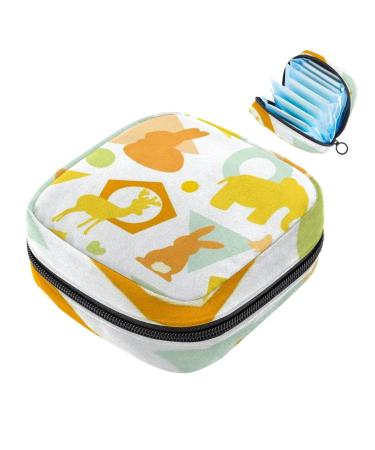 Storage bags for women elephant rabbits deer menstrual pad portable menstrual cup bag with zip for teenagers girls women women color 4
