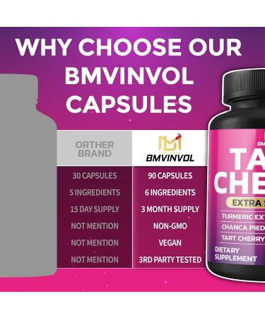 BMVINVOL Tart Cherry 20:1 Extract - Plus Moringa Chanca Piedra Celery Cranberry Extract and More - 90 Capsules - 3 Month Supply - Buy Online on GoSupps.com