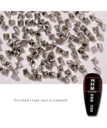 Nail Rivet 200Pcs/Set Nail Rivet Glitter 3D Effect Non-Fading Metal Rivet Art Decoration Street Punk Charm for Manicure Nail Charms Chip Rivet Golden Medium - Buy Online on GoSupps.com