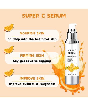 Hydrating Serum - Vitamin C Serum for Face - Hyaluronic Acid Serum for Face - Skin Care Face Serum - Dark Spot Correcting Glow Serum - Anti Aging & Wrinkle Vitamin C Serum - Face Serum for Women - Buy Online on GoSupps.com
