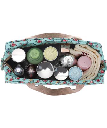 IGNPION Large Waterproof Travel Toiletry Bag - Blue Small Floral - Buy Online on GoSupps.com