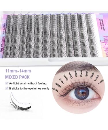 Natural C Curl Individual Lashes 11-14mm | DIY Eyelash Extension Clusters A2 | False Lashes Extension - Buy Online on GoSupps.com