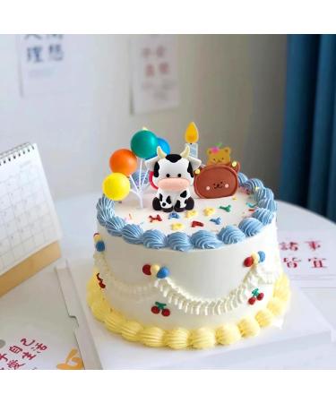 Ercadio 1 Pack Resin Cow Cupcake Toppers Resin Farm Cow Cupcake Picks Farm Animal Cupcake Picks for Animal Theme Baby Shower Barnyard Birthday Party Cake Decoration Supplies B-farm 3 - Buy Online on GoSupps.com