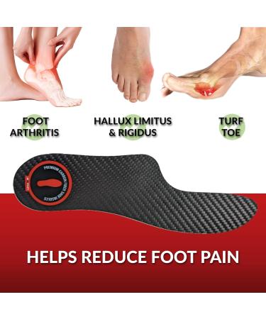 Mortons Extension Carbon Fiber Insoles for Hallux Rigidus & Turf Toe | Orthotic Shoe Inserts Men & Women | Rigid Support 10.63" (270mm - Buy Online on GoSupps.com